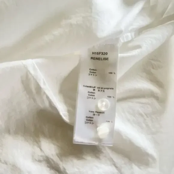 Anne Fontaine White 3/4 Bell Sleeve Embroidered Lace Ruffle Collar Blouse Sz 10 - Picture 10 of 10